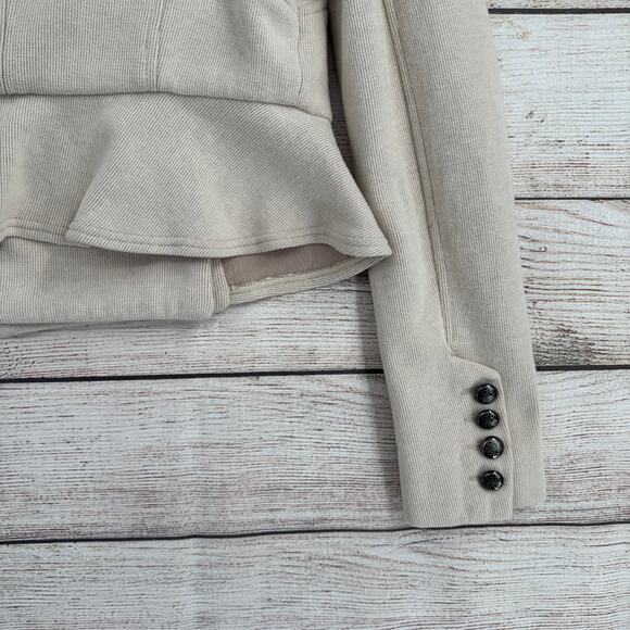 We the Free People Double Breasted Floral Lace Jacket Womens 8 Cream Tan - Picture 13 of 13